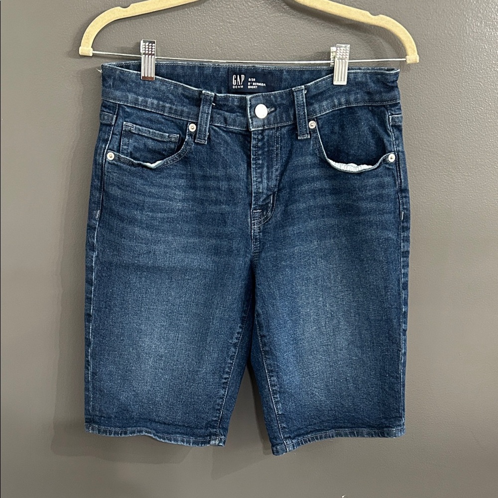 GAP Classic Indigo Bermuda Shorts with 9” Inseam